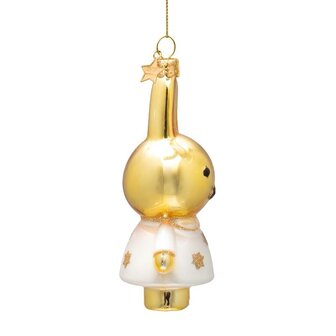 Vondels Ornament glas Nijntje-Miffy gold stars jurkje