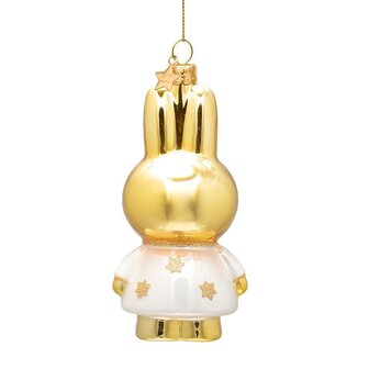 Vondels Ornament glas Nijntje-Miffy gold stars jurkje