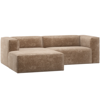 WOOOD Essentials Bean Chaise Longue Bank Links Chenille Velvet Taupe