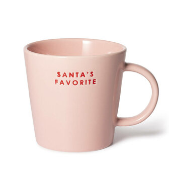 Vondels Thee mok SANTA&#039;S FAVORITE roze 
