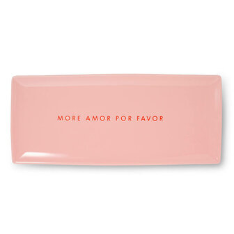 Vondels ceramic More Amor Por Favor plate pink