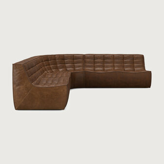 Ethnicraft N701 Modulaire Sofa Set Small Links Chestnut