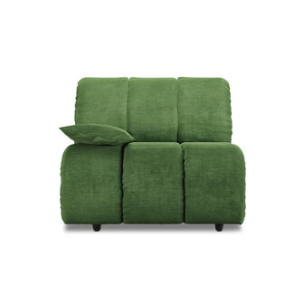 HKLIVING Wave Couch Element Middel Left Low Arm Royal Velvet Green