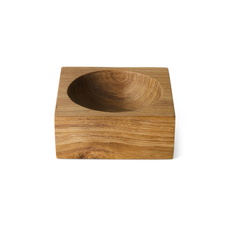 HKLIVING Teak cube bowl, Small