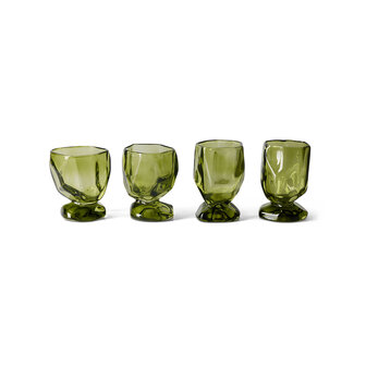 HKLIVING Glasses Eemerald Set of 4