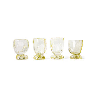 HKLIVING Glasses Citrine Set of 4