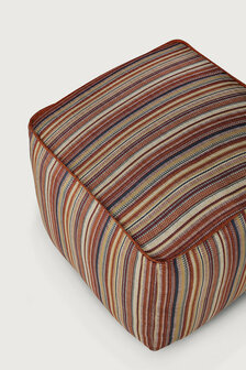 Ethnicraft Outdoor Zahara Poef Terra Stripe