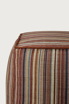 Ethnicraft Outdoor Zahara Poef Terra Stripe