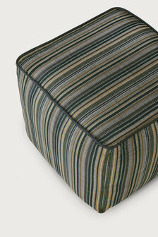 Ethnicraft Outdoor Zahara Poef Blue Stripe