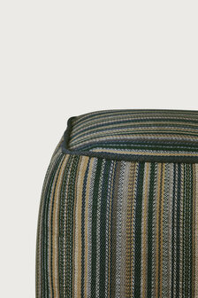Ethnicraft Outdoor Zahara Poef Blue Stripe