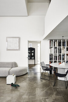 HKLIVING metalen draadstoel zwart met armen