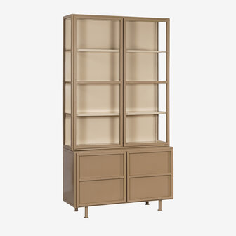 New Routz vitrinekast Langley Cappuccino/Sand