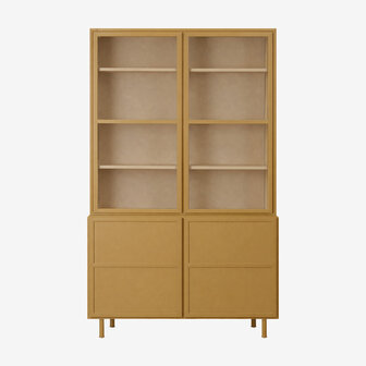 New Routz vitrinekast Langley Mustard/Sand