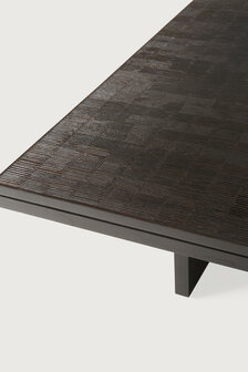 Ethnicraft Grooves salontafel teakhout zwart 170x120cm