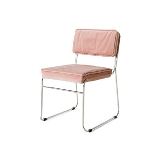 HKLIVING Endless Dining Chair Velvet Lychee Pink