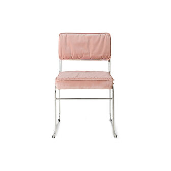 HKLIVING Endless Dining Chair Velvet Lychee Pink