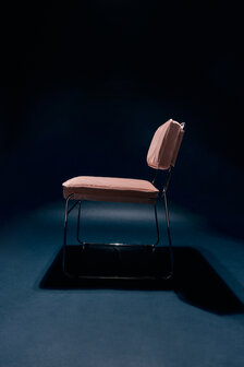 HKLIVING Endless Dining Chair Velvet Lychee Pink