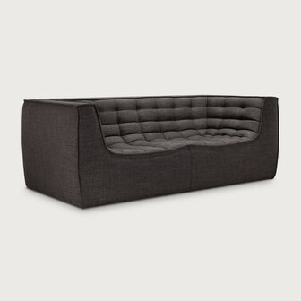 Ethnicraft N701 2 Zits Bank Dark Grey