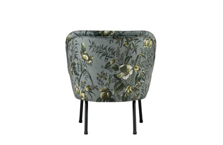 WOOOD Premium fauteuil fluweel Poppy grijs