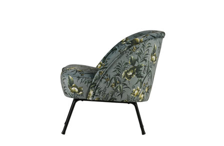 WOOOD Premium fauteuil fluweel Poppy grijs