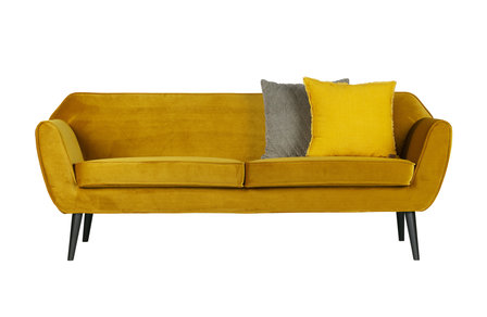 Woood Rocco sofa 187 cm fluweel oker