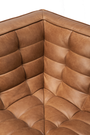 Ethnicraft N701 sofa - corner leather old saddle