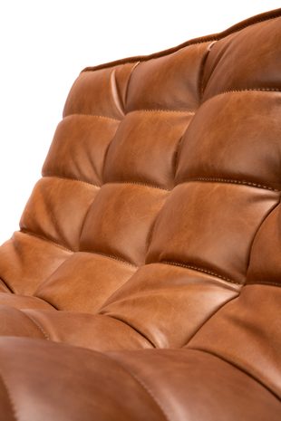 Ethnicraft N701 sofa - round corner leather old saddle