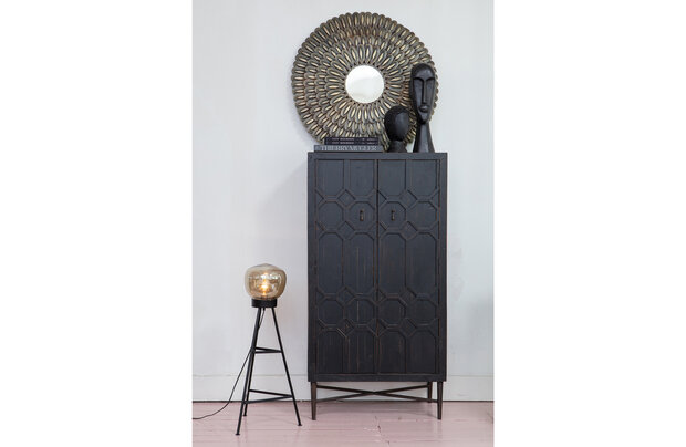 WOOOD Essentials Bequest opbergkast hout zwart