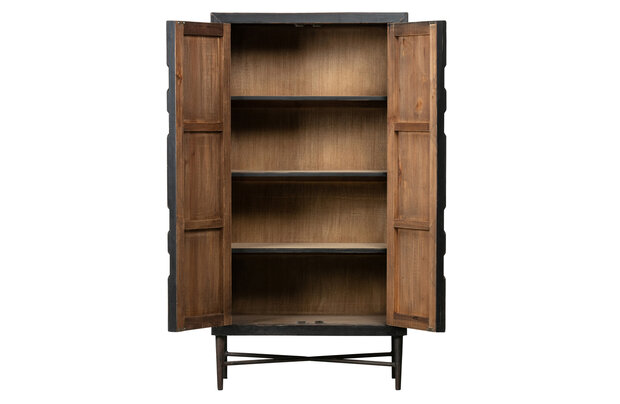 WOOOD Essentials Bequest opbergkast hout zwart