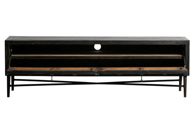 WOOOD Essentials Bequest tv-meubel hout zwart