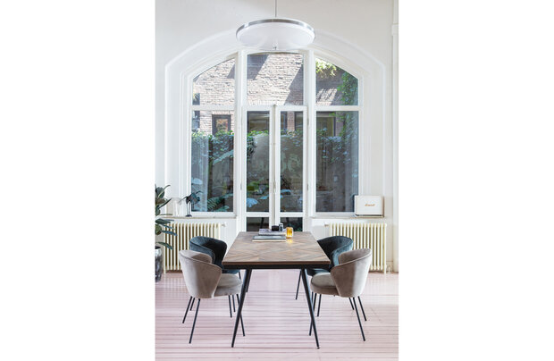 WOOOD Essentials Admit eetkamerstoel fluweel khaki