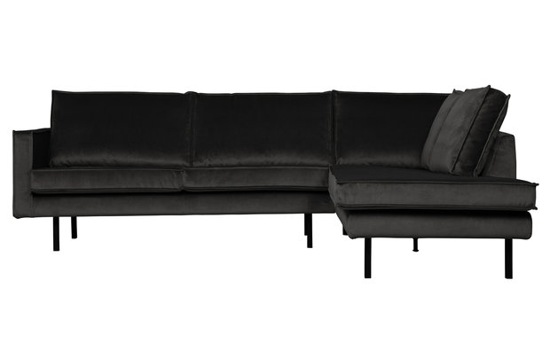 WOOOD Premium Rodeo hoekbank rechts velvet antraciet