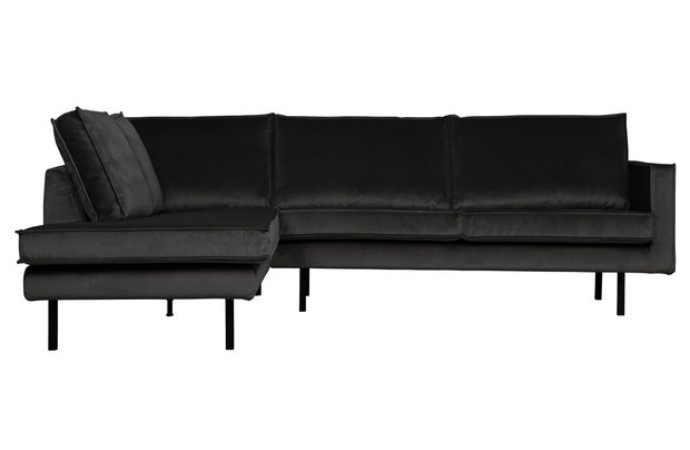 WOOOD Premium Rodeo hoekbank links velvet antraciet