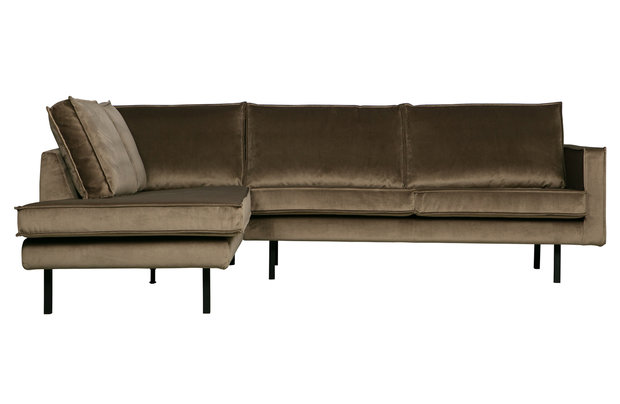 WOOOD Premium Rodeo hoekbank links velvet taupe