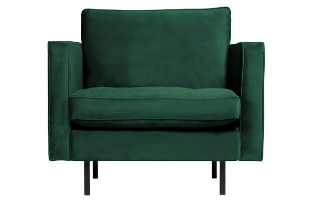 WOOOD Premium Rodeo classic fauteuil velvet green forest