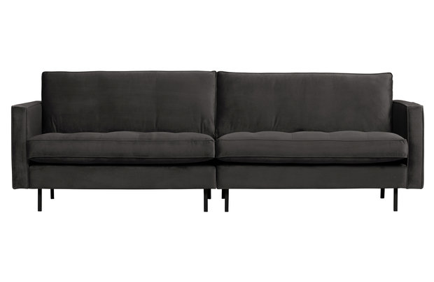 WOOOD Premium Rodeo classic bank 3-zits velvet antraciet