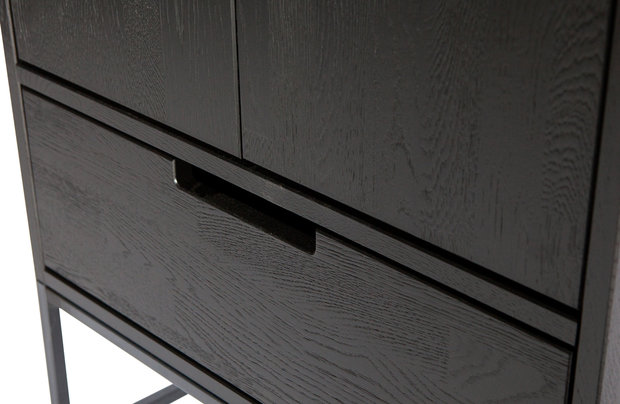WOOOD Premium Silas hoge kast eiken blacknight 