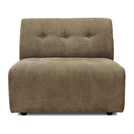 HKliving vint couch element middle corduroy rib brown