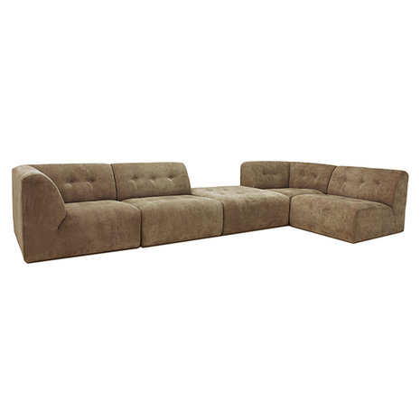 HKliving vint couch element hocker corduroy rib brown