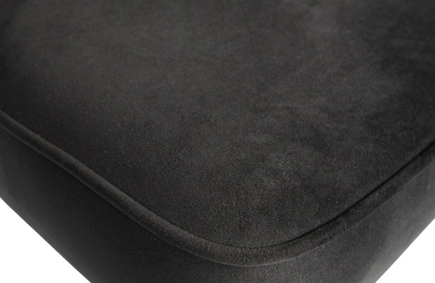 WOOOD Premium Vogue barstoel 65cm fluweel zwart
