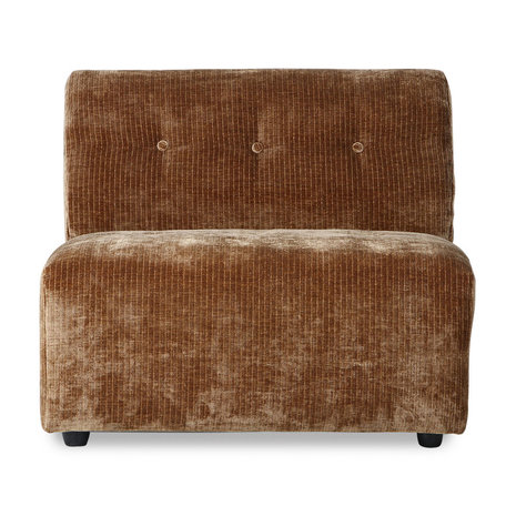 HKliving vint couch: element middle, corduroy velvet, aged gold