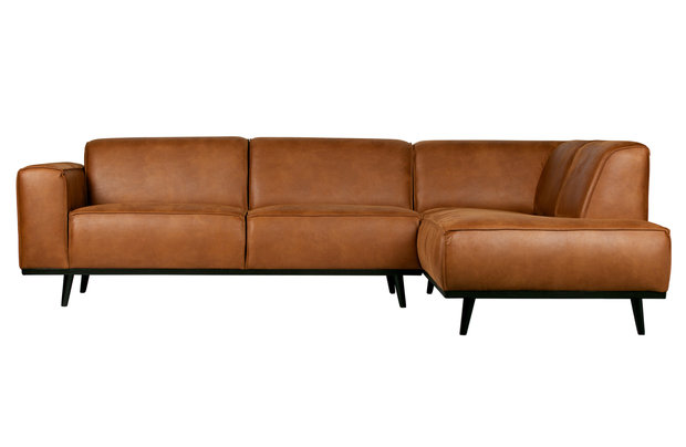 WOOOD Premium Statement hoekbank rechts eco leer cognac 