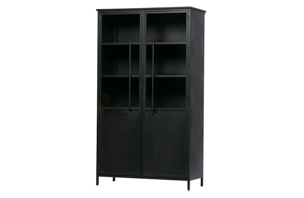 BePureHome ExhiWOOOD Premium Exhibit vitrinekast metaal zwartbit storage cabinet