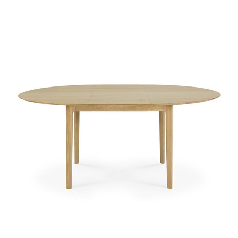 Ethnicraft oak Bok round extendable dining table