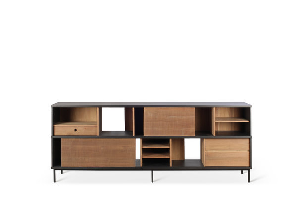 Ethnicraft Teak Oscar sideboard 2 sliding doors 3 drawers