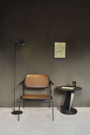 Ethnicraft DC lounge chair - chocolate leather