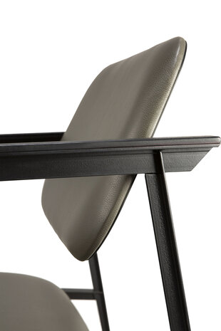 Ethnicraft DC lounge chair - olive green leather