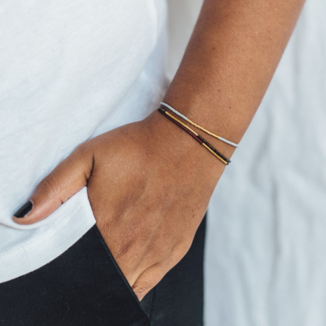 Jaylaa Jewelry - Matt espresso gold armbandje 