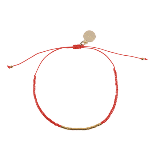 Jaylaa Jewelry - Basic red/gold armbandje 