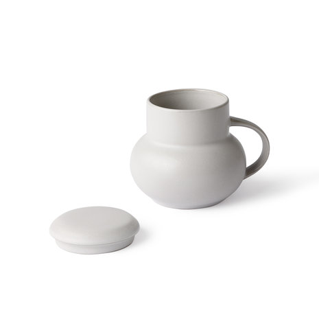 HKliving 70's ceramic bubble tea mug m light grey